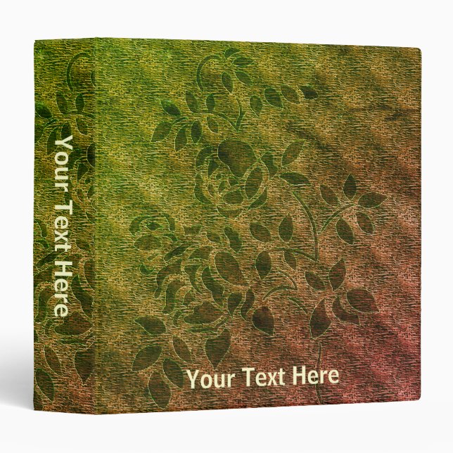 Elegant Roses Stencil Abstract Art Personalized  Binder (Front/Spine)