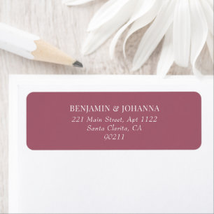 Elegant Rosewood Pink Wedding Return Address