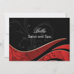 élégant rouge florissant Business Thank You Cartes