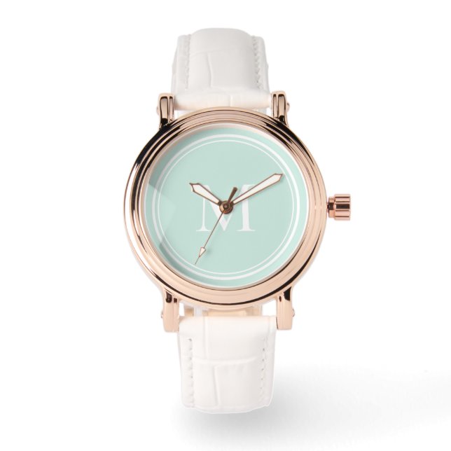 Elegant Round Circle Monogram Watch (Front)