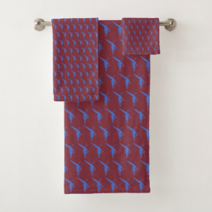 Elegant rowing single scull bath towel set