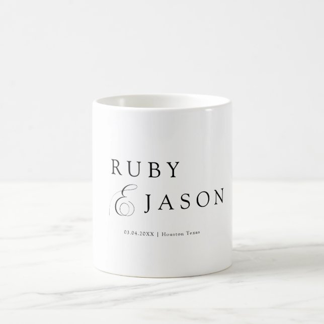 Elegant Royal Black Script Coffee Mug (Center)