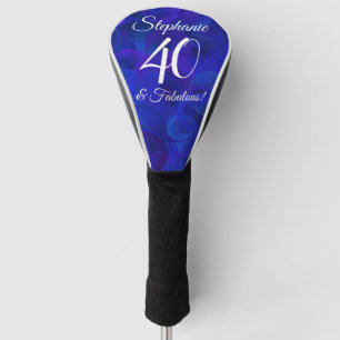 Elegant Royal Blue 40 and Fabulous Birthday Party Golf Head Cover