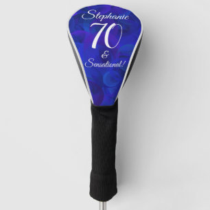 Elegant Royal Blue 70 and Sensational Birthday Golf Head Cover