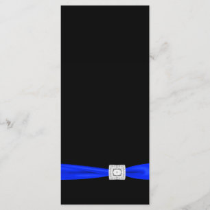 Elegant Royal Blue and Black Wedding Program
