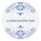 Elegant Royal Blue And White Damasks & Swirls 2