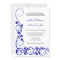 Elegant Royal Blue and White Swirls