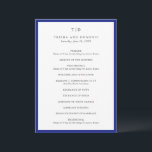 Elegant Royal Blue Monogram Modern Wedding Program<br><div class="desc">Modern wedding programs featuring a clean design with serif and script fonts.</div>