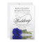 Elegant Royal Blue Rose Fancy QR Code Wedding