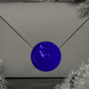 Elegant Royal Blue Wedding Envelope Seals