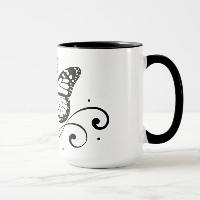 Elegant Royal Butterfly Mug (Right)