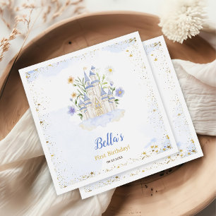 Elegant Royal Princess Castle Birthday Party Napkin