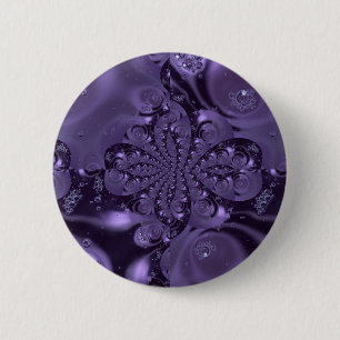 Elegant Royal Purple Liquid Sparkle 2 Inch Round Button