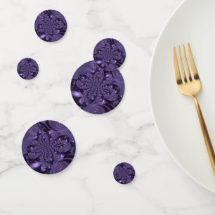 Elegant Royal Purple Liquid Sparkle Confetti