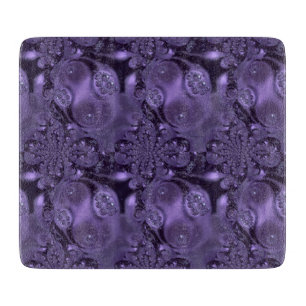 Elegant Royal Purple Liquid Sparkle Cutting Board