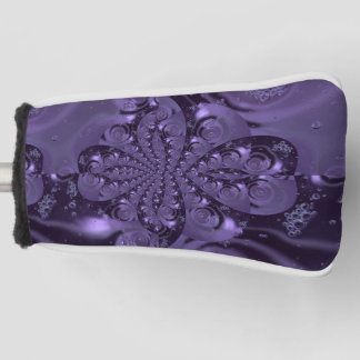 Elegant Royal Purple Liquid Sparkle Golf Head Cover
