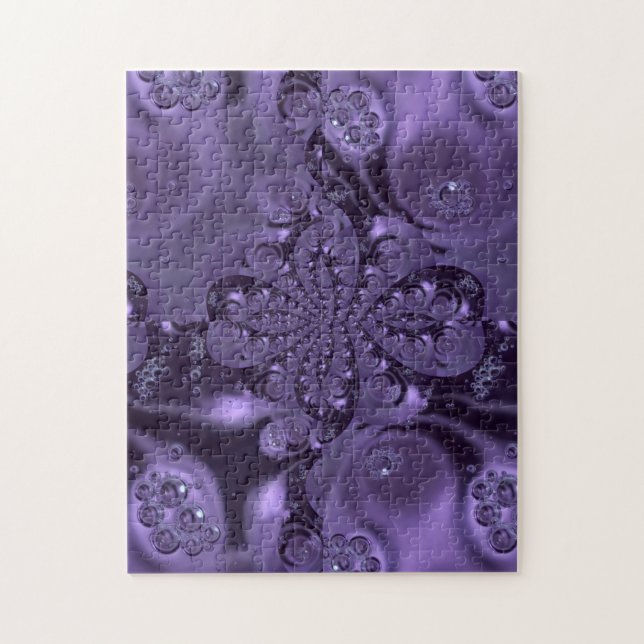 Elegant Royal Purple Liquid Sparkle Jigsaw Puzzle (Vertical)