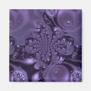 Elegant Royal Purple Liquid Sparkle Magnet