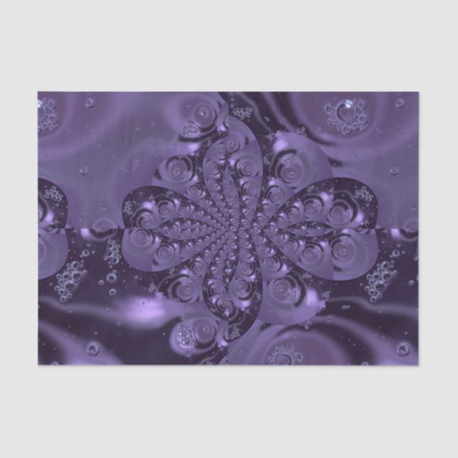 Elegant Royal Purple Liquid Sparkle Tissue Paper (Front)
