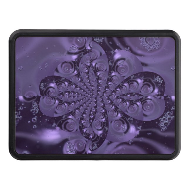 Elegant Royal Purple Liquid Sparkle Trailer Hitch Cover (Front)