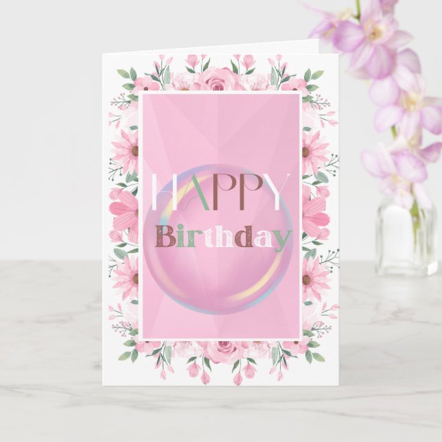 Elegant Royal Theme Customizable Greeting Card (Orchid)