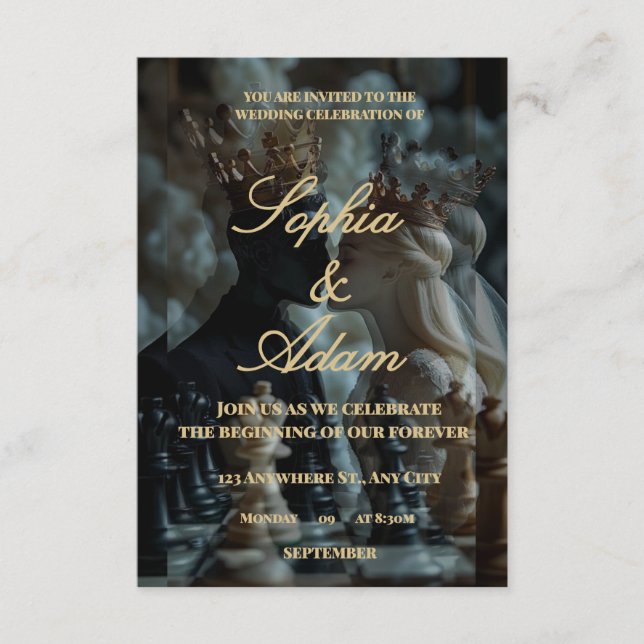 Elegant Royal Wedding Invitation (Front)