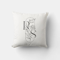 Elegant RS Floral Monogram with Freesia