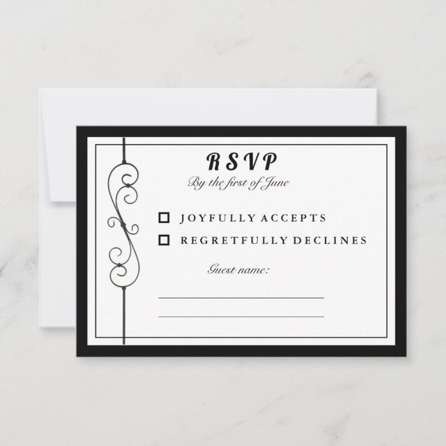 Elegant RSVP card (Front)
