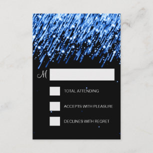 Elegant RSVP Falling Stars Blue Card