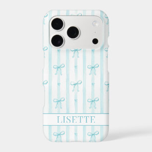 Élégant Ruban à Nœuds Coquette Monogrammé Aqua Ray