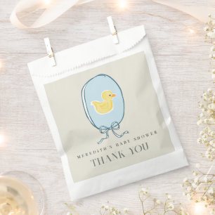 Elegant Rubber Ducky Ribbon Baby Shower Favour Bag