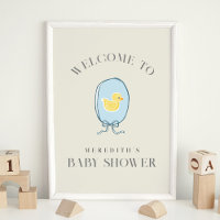 Elegant Rubber Ducky Ribbon Baby Shower