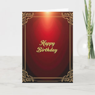 Elegant Ruby Birthday Card
