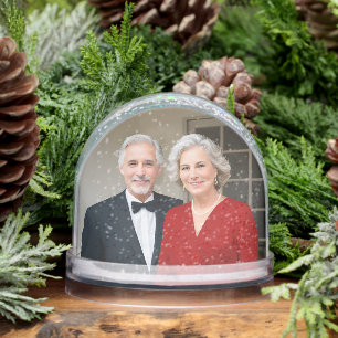 Elegant Ruby Diamonds 40th Wedding Anniversary Snowglobe