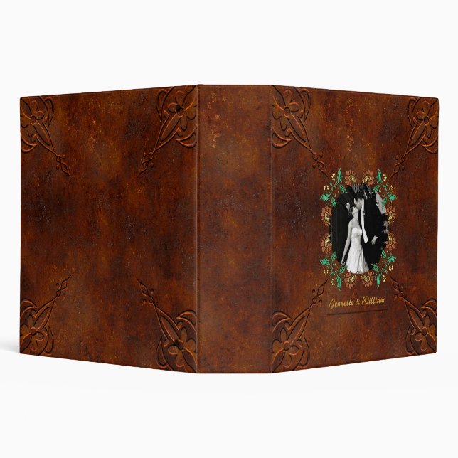 Elegant Rust Look wedding Album Binder (Background)