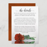 Elegant Rust Orange Romantic Rose Wedding Details