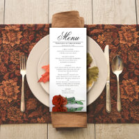 Elegant Rust Orange Rose Reflections Wedding