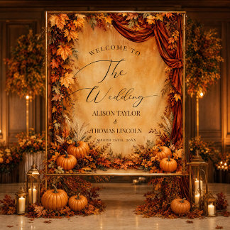 Elegant Rustic Autumn Harvest Backdrop Tapestry