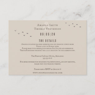 Elegant rustic autumn montain landscape wedding enclosure card