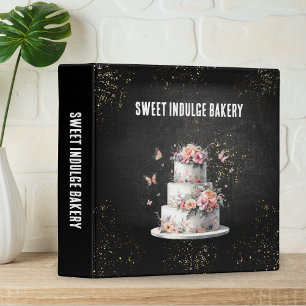 Elegant Rustic Black and White Bakery Binder