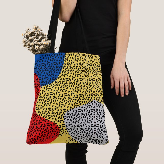 Elegant Rustic Colourful Dots  Tote Bag (Close Up)