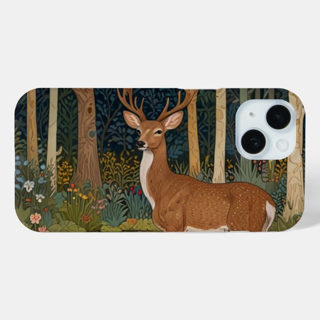 Elegant rustic deer boho woodland forest greenery  Case-Mate iPhone case (Back (Horizontal))