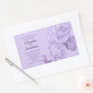 Elegant rustic dusty blue roses floral wedding sticker