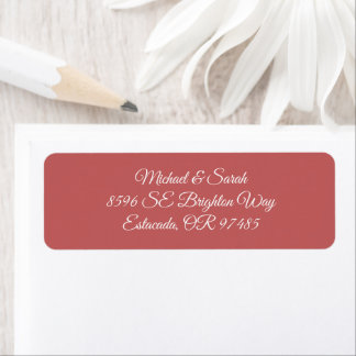 Elegant Rustic Dusty Rose Return Address
