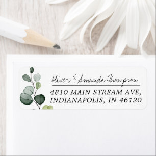 Elégant Rustic Eucalyptus Feuilles Adresse de reto