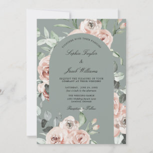 Elegant Rustic Eucalyptus Leaves Greenery Wedding Invitation