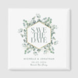 Elegant Rustic Eucalyptus Wedding Save the Date Magnet<br><div class="desc">Elegant Rustic Eucalyptus Wedding Save the Date Magnet</div>