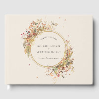 Elegant Rustic Fall Beige Wedding Guest Book