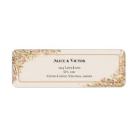 Elegant Rustic Fall Beige Wedding Return Address