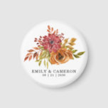 Elegant Rustic Fall Floral Wedding Magnet<br><div class="desc">Elegant Rustic Fall Floral Wedding Magnet.</div>